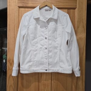 Chicho's White Denim jacket, size 3 (16/18)
